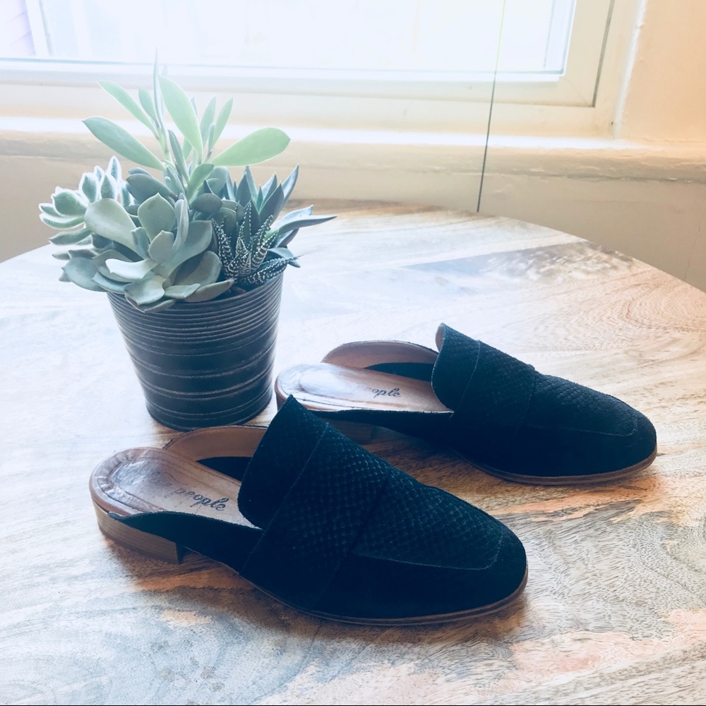 Free People At Ease Loafer Mule Sz 8 (38) Black